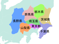 埼玉県の位置図(隣接都道府県の地図)