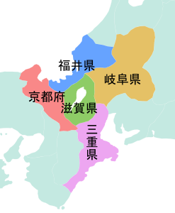 滋賀県の位置図(隣接都道府県の地図)