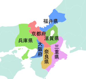 京都府の位置図(隣接都道府県の地図)