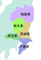 茨城県の位置図(隣接都道府県の地図)