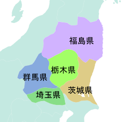 栃木県の位置図(隣接都道府県の地図)